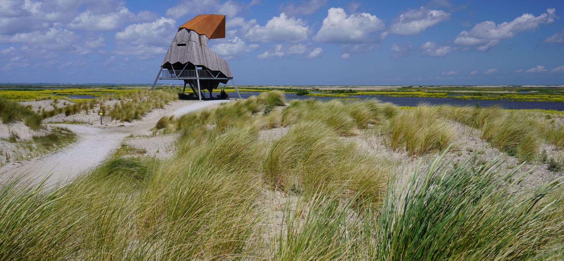 Marker Wadden duinen en uitkijktoren