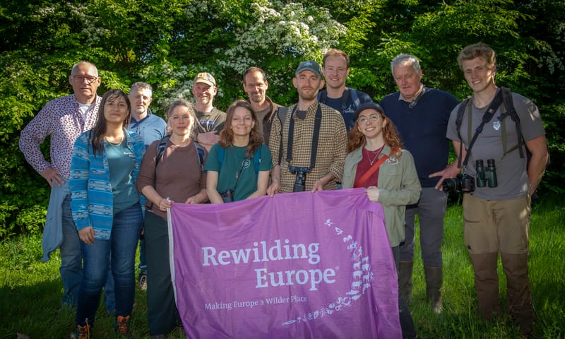 Leden van het European Rewilding Network op bezoek in Kempen-Broek Leden van het European Rewilding Network op bezoek in Kempen-Broek