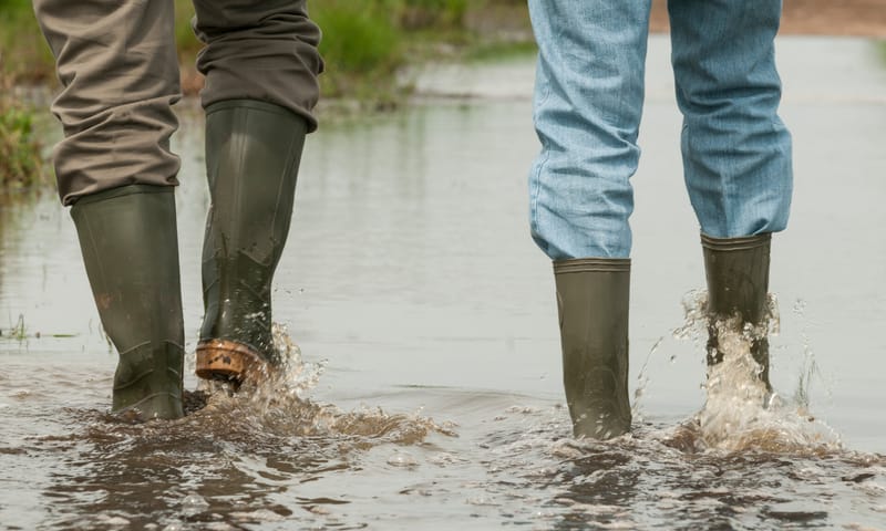 Op laarzen door het hoge water Op laarzen door het hoge water