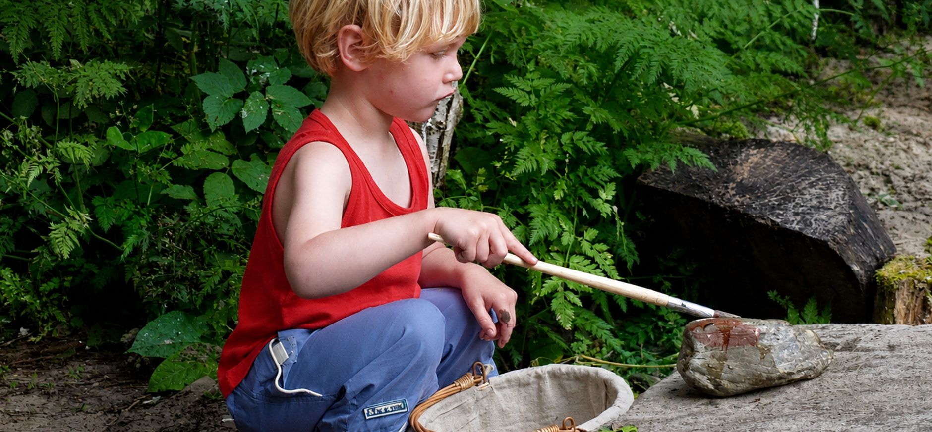 Buiten schilderen met water OERRR