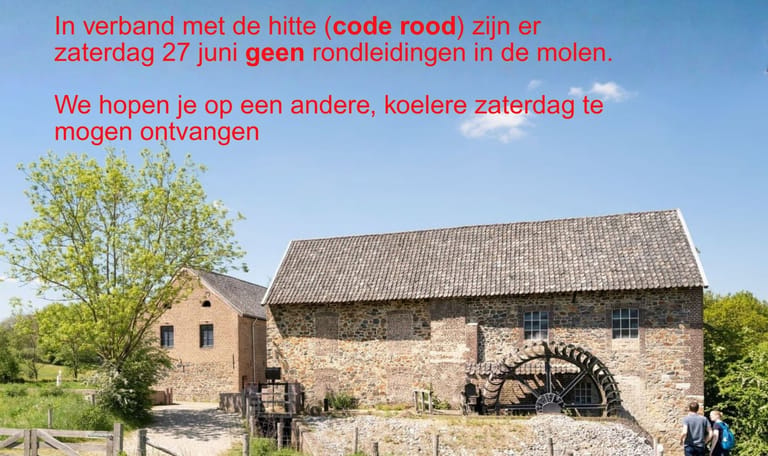 volmolen 27 juni gesloten