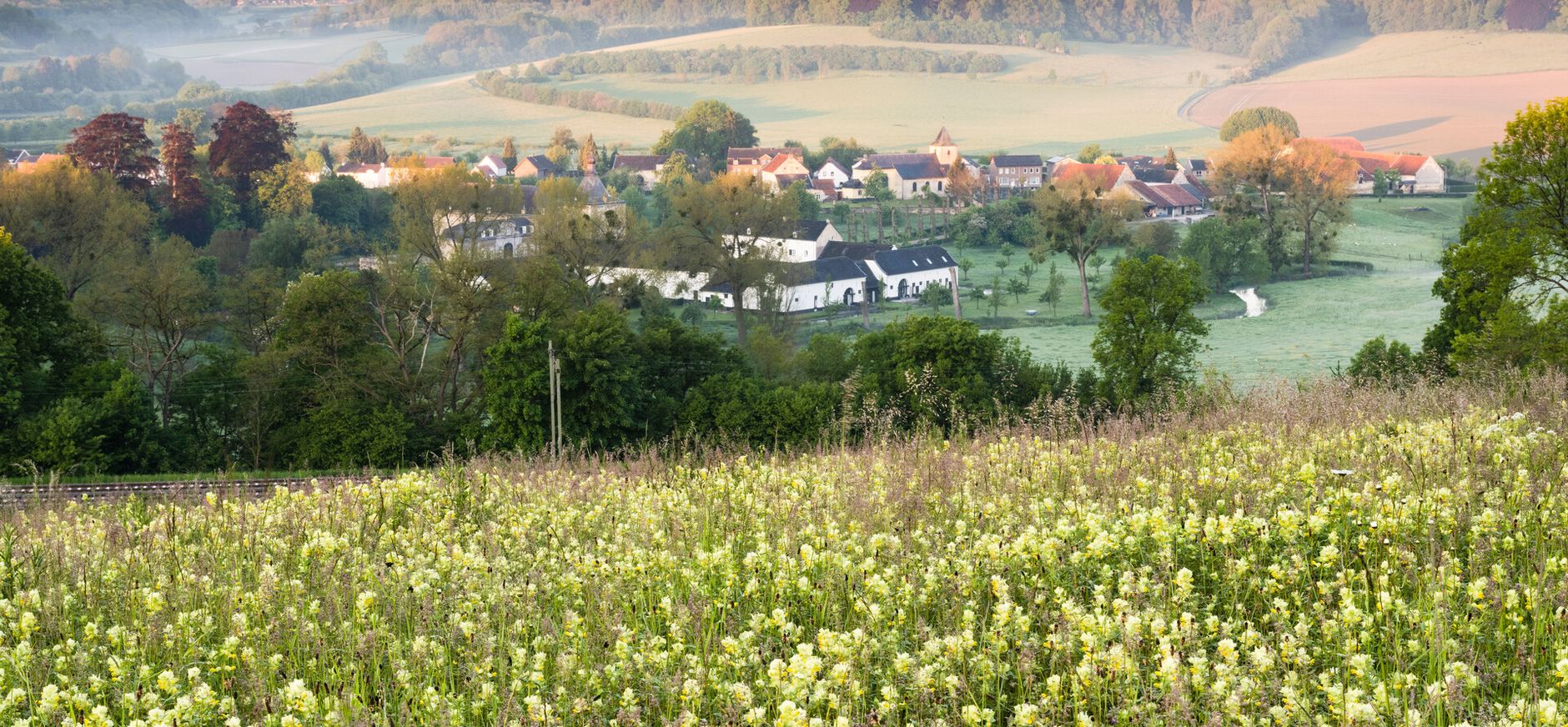 Genhoes, uitzicht vanaf de Däolkesberg Genhoes, uitzicht vanaf de Däolkesberg