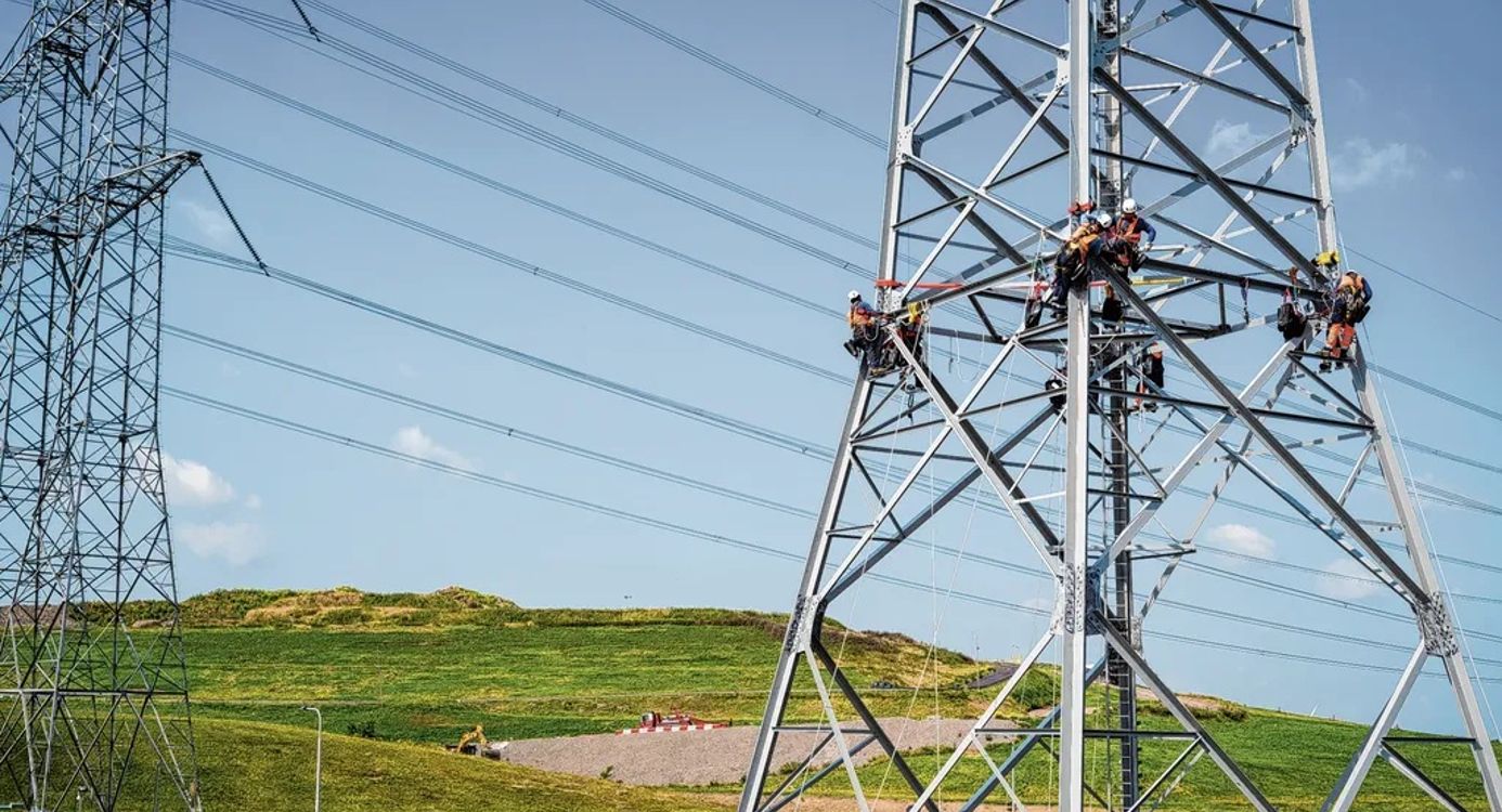 380 kV hoogspanningsmast Hoogspanningsleiding