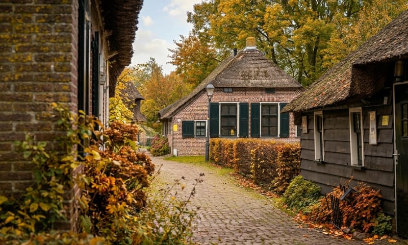 De wieden in de herfst