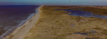 Luchtfoto van natuurgebied het Zwanenwater Zwanenwater vanuit de lucht