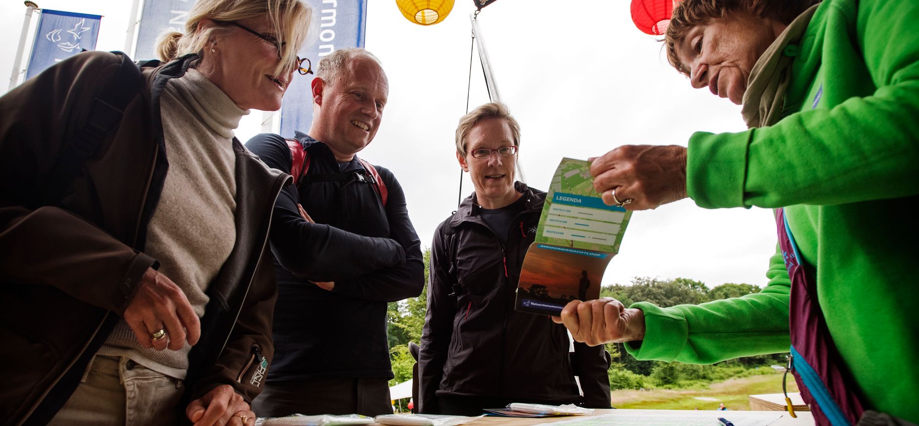 Stand op markt