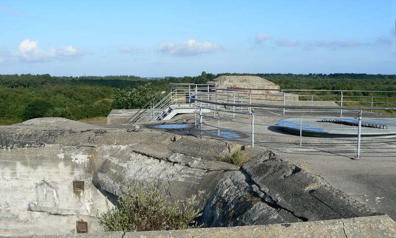 Het dak van de bunker