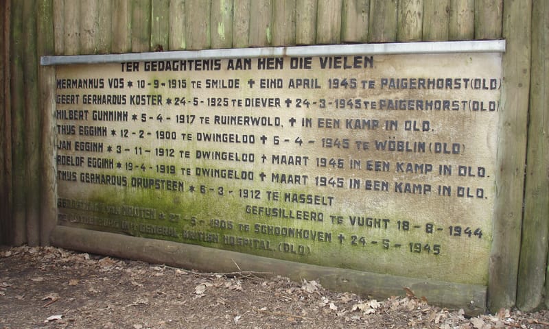Gedenksteen Onderduikershol