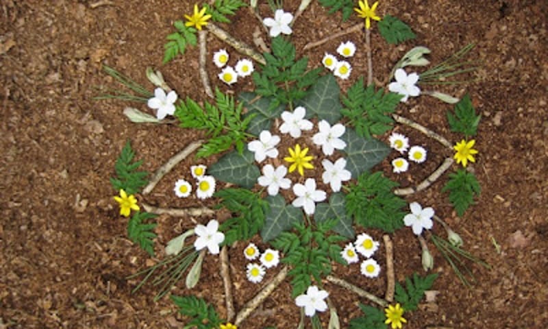 Natuurmandala maken