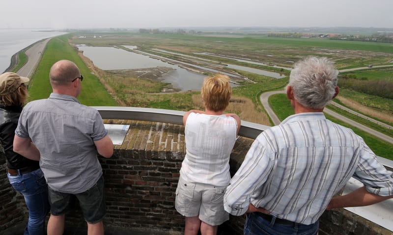 Uitzicht plompe toren