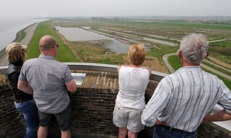 Uitzicht plompe toren
