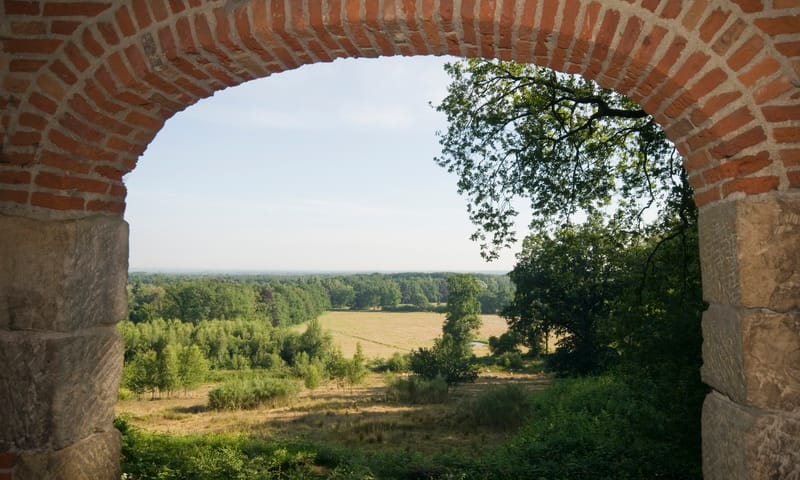 Uitzicht vanuit de koepel op Tankenberg