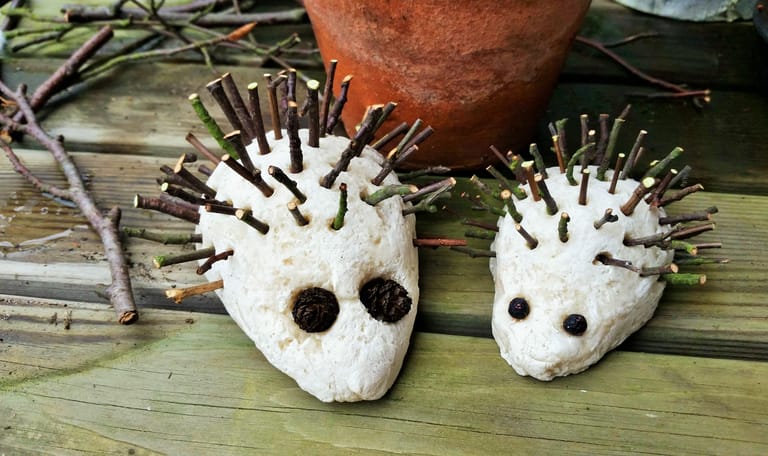 Egel knutselen van deeg