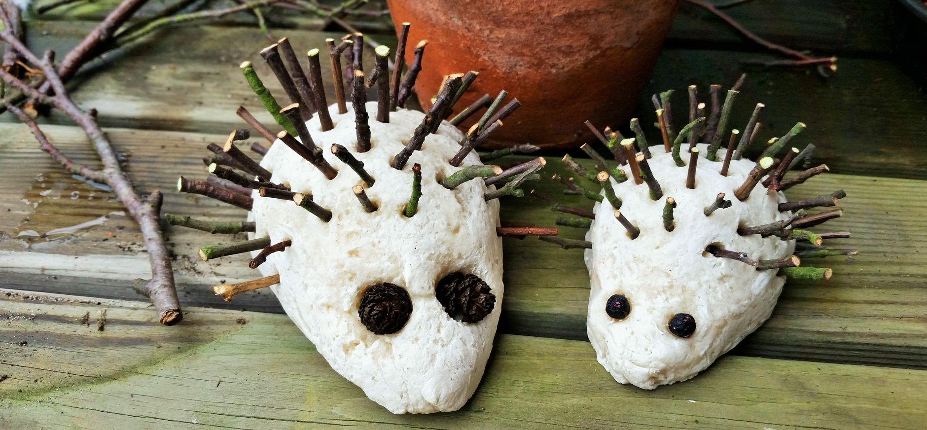 Egel knutselen van deeg