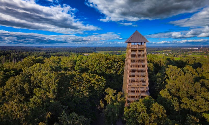 Uitkijktoren op de Hulzenberg, in het Bergherbos je kunt er heerlijk wandelen en je hebt vanuit de toren een mooi uitzicht.