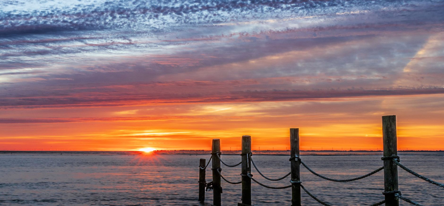 Zonsopkomst aan de Waddenzee