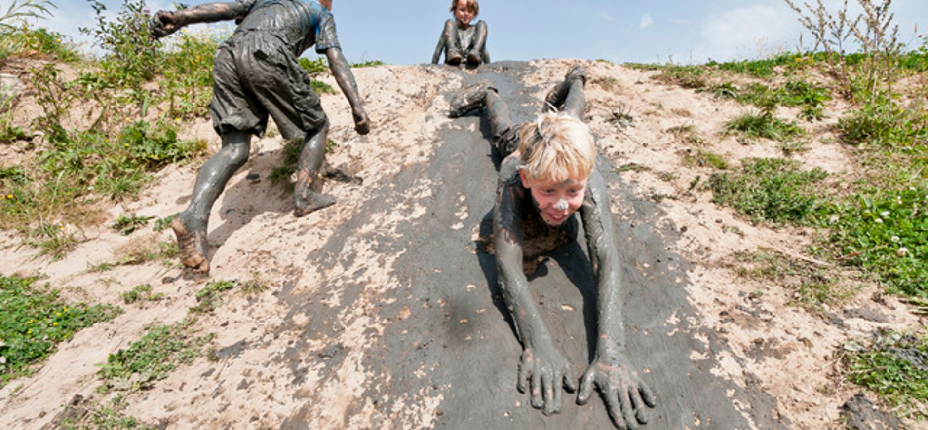 Modderglijbaan maken