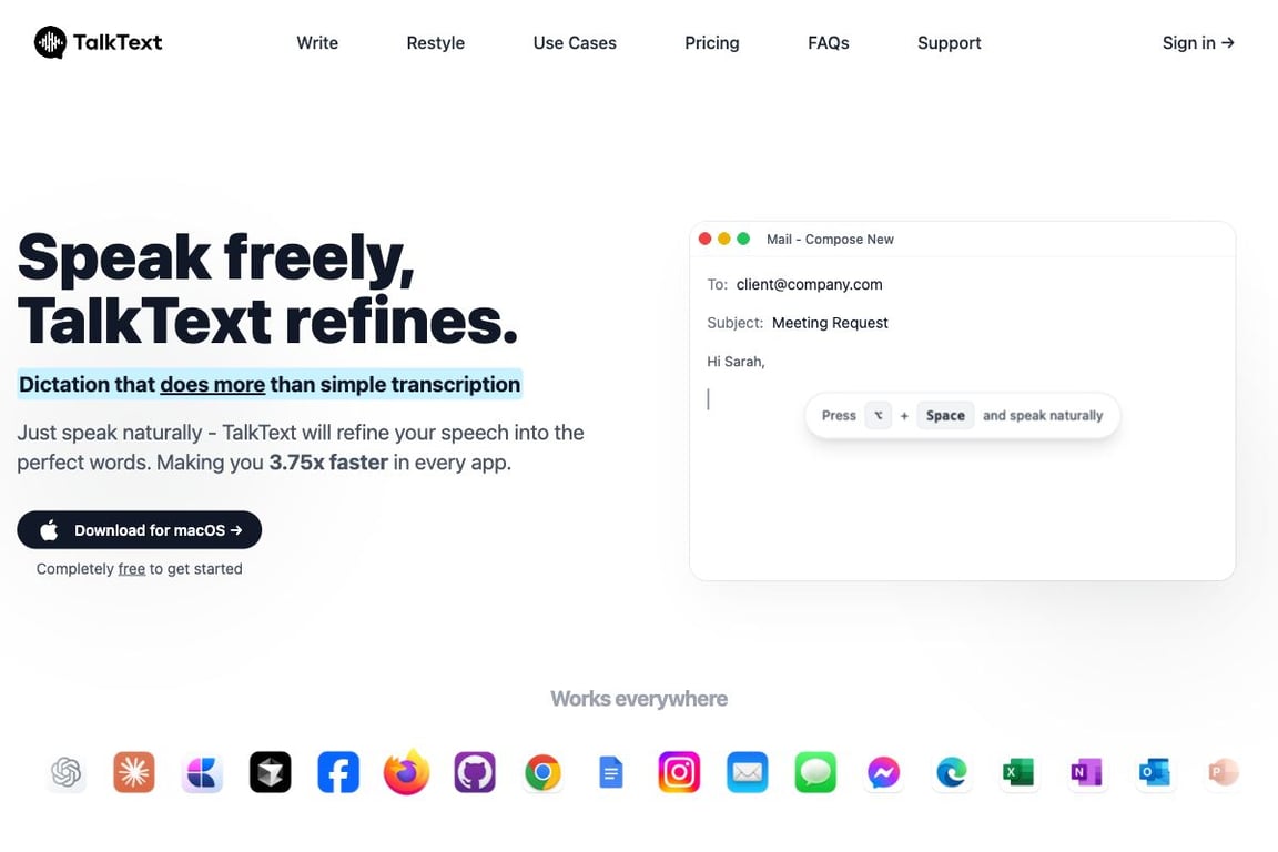 TalkText for macOS