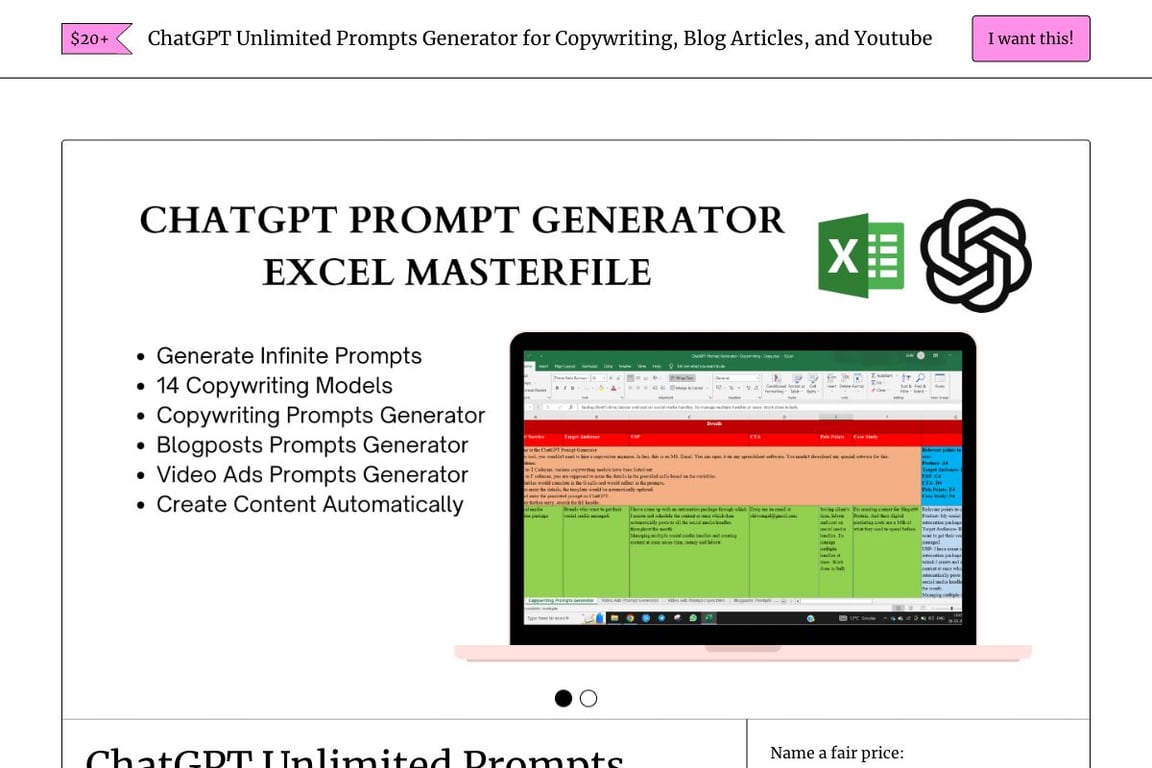 ChatGPT Unlimited Prompts Generator
