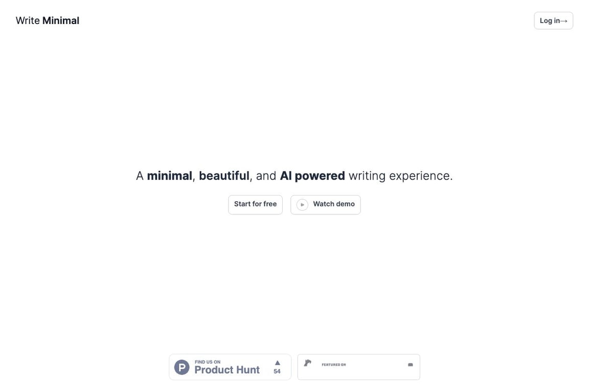 WriteMinimal