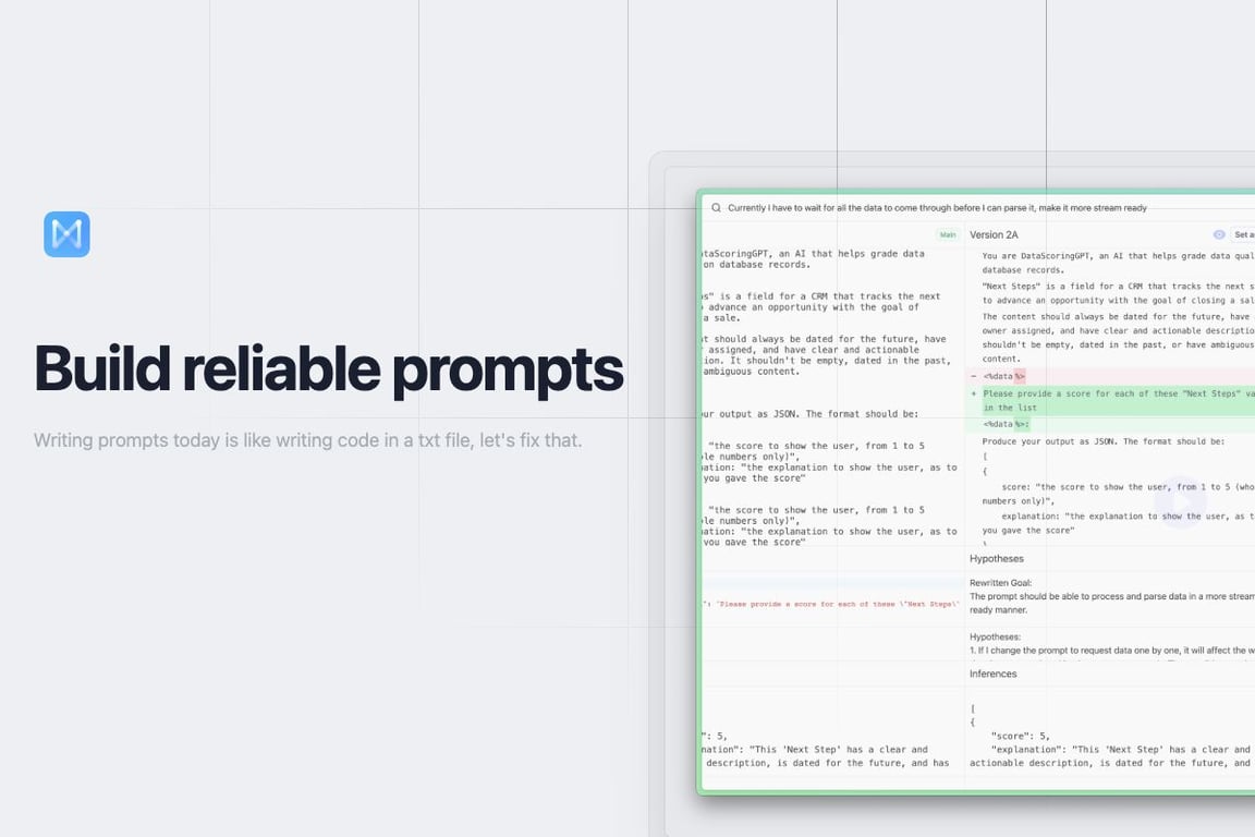 Build reliable prompts