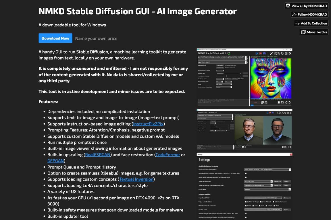 NMKD Stable Diffusion GUI