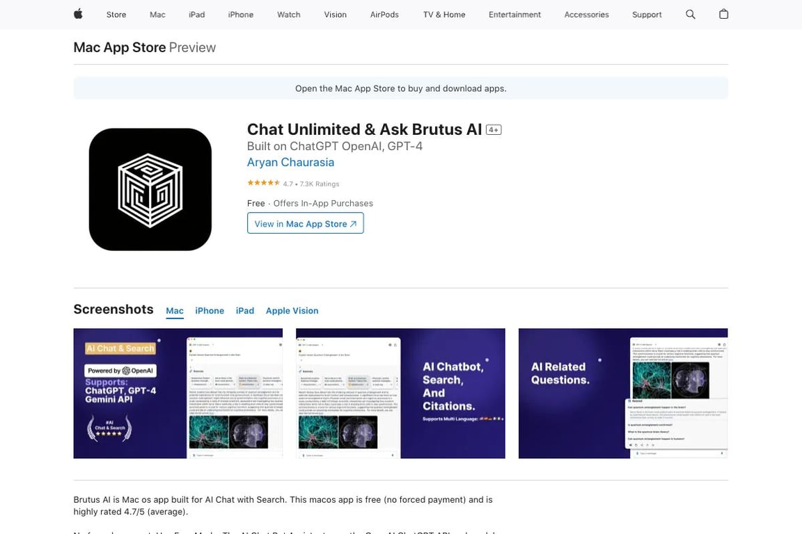 Chat Unlimited & Ask Brutus AI