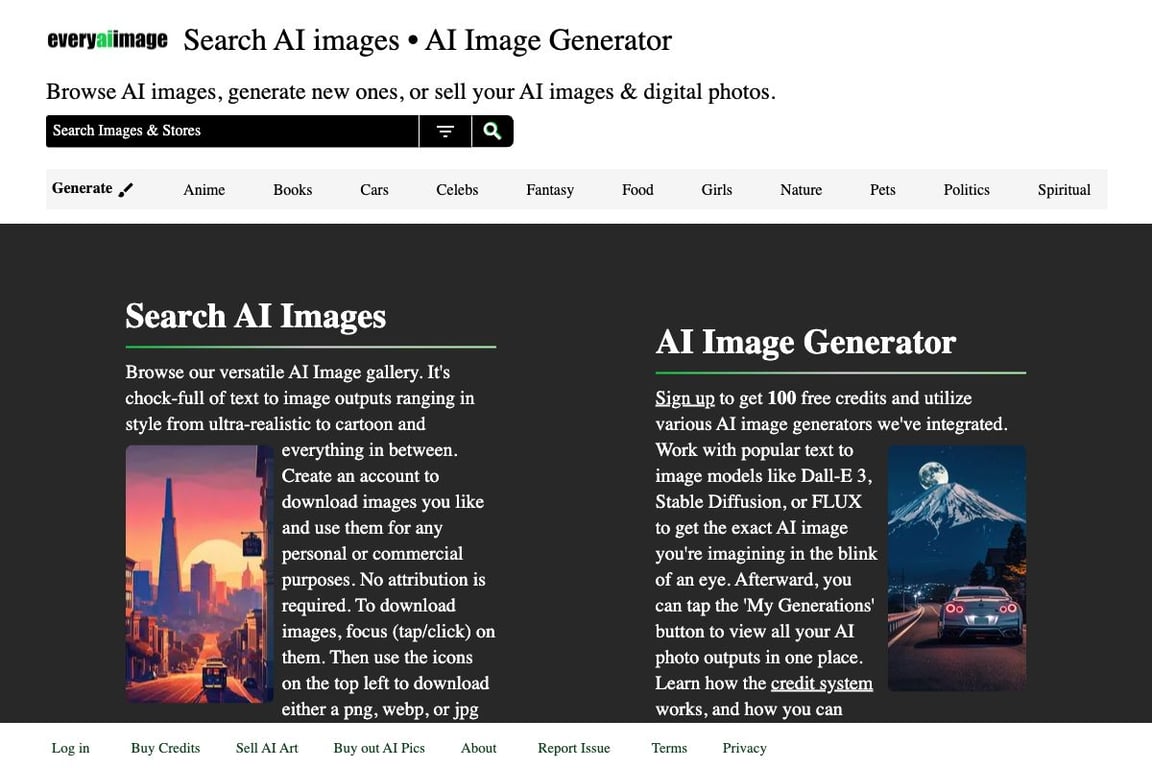 An AI-Generated Image Gallery