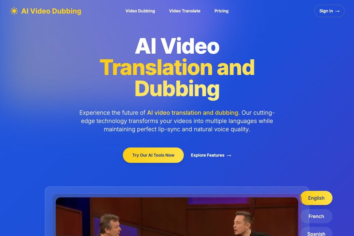 AI Video Dubbing