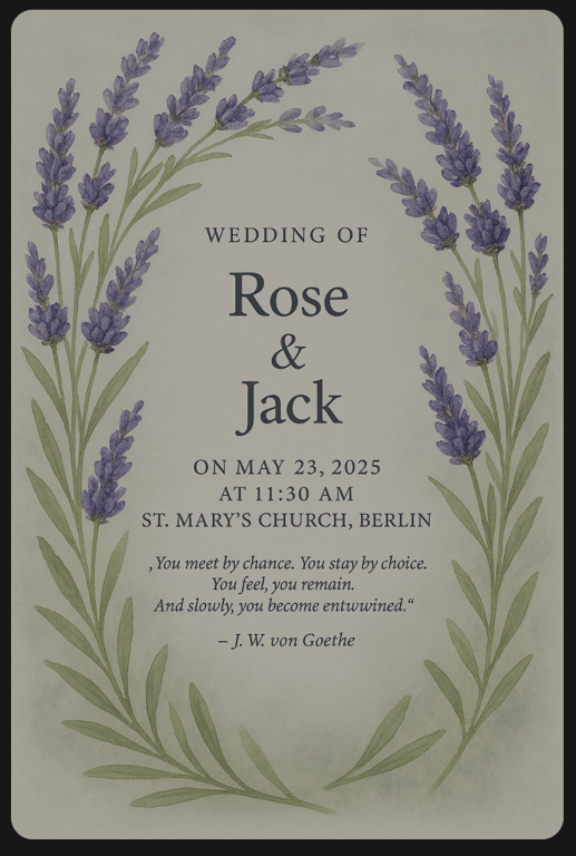 Design your own invitations example