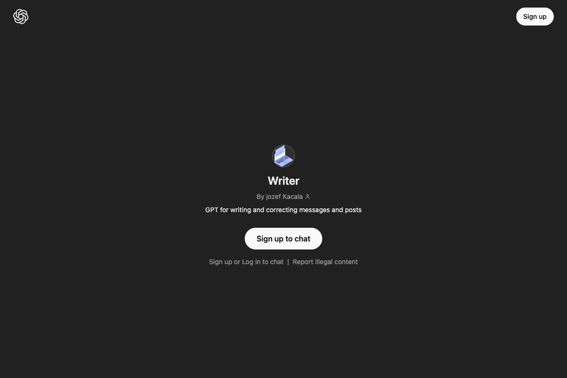 Writer by Jozef Kacala - GPT for Writing and Correcting Messages and Posts
