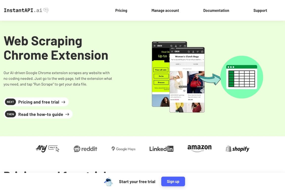 Web Scraping Chrome Extension