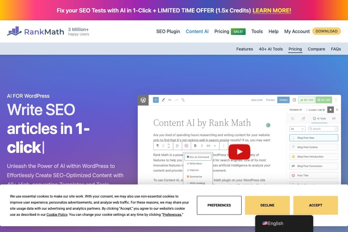 Rank Math Content AI