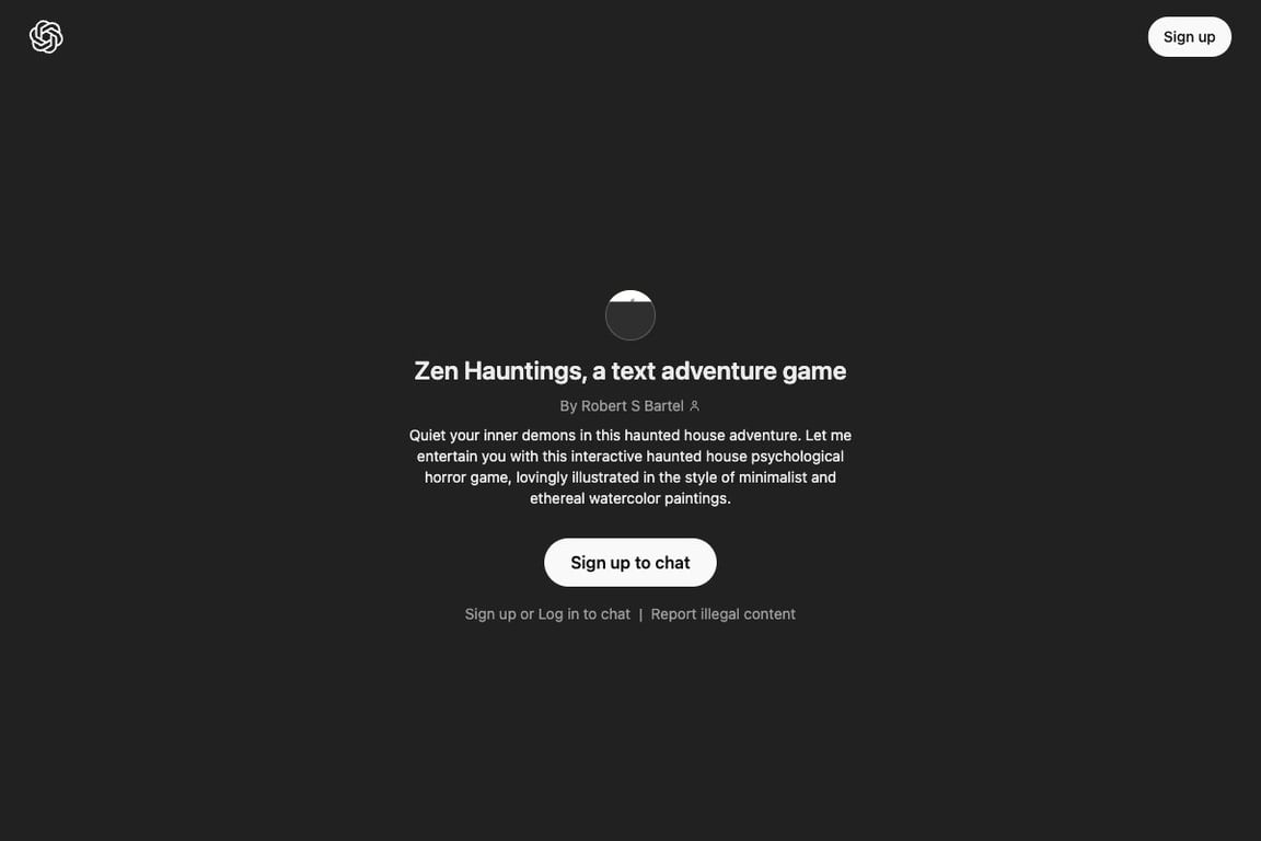 Zen Hauntings: A Text Adventure Game