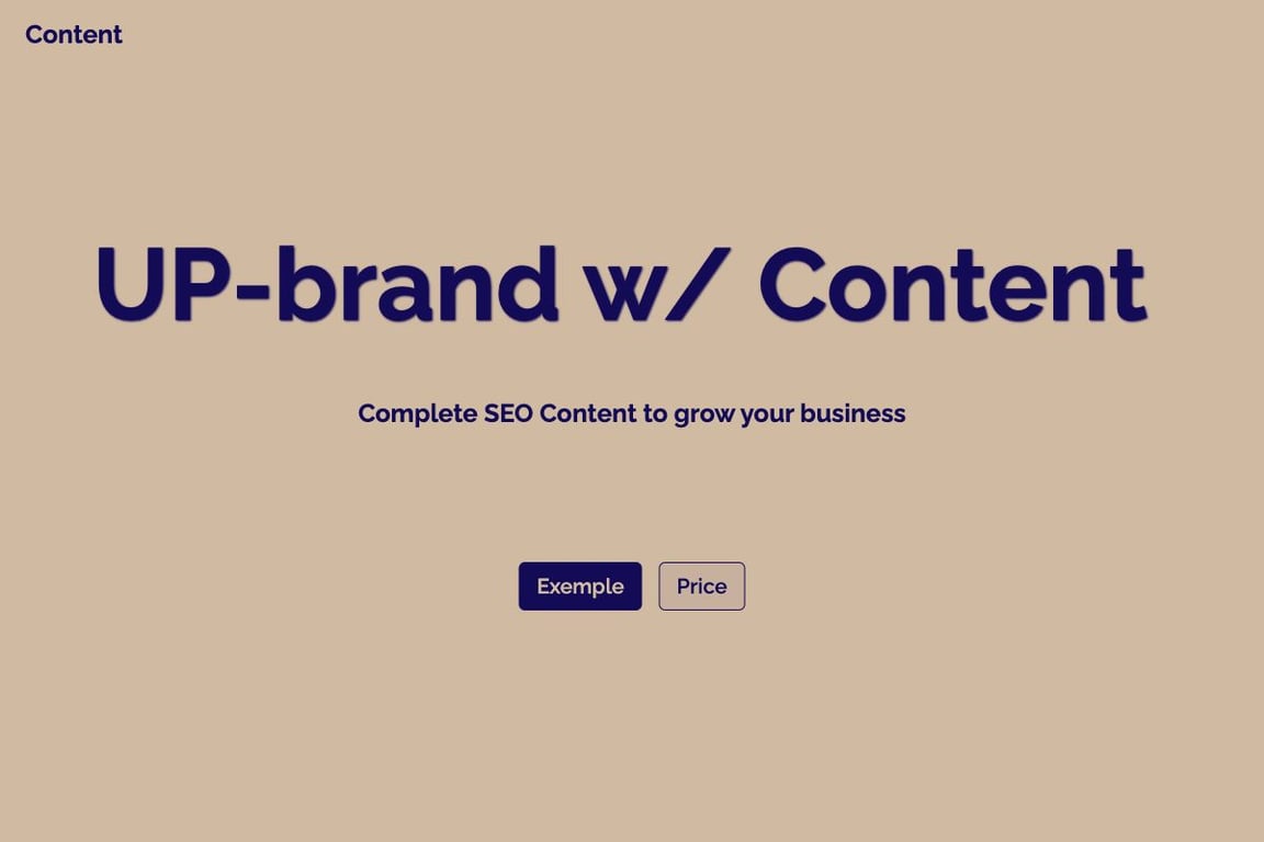 UP-brand w/ Content