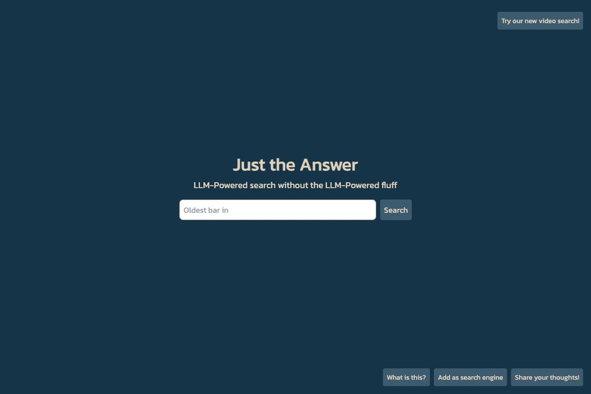Just the Answer