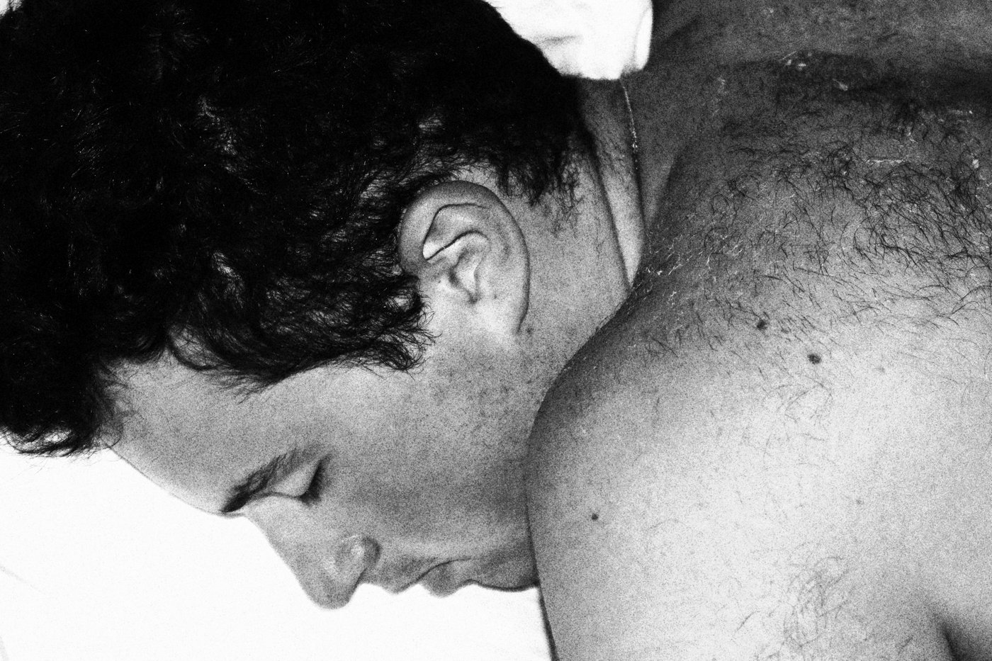 My brother sleeping with hairy back