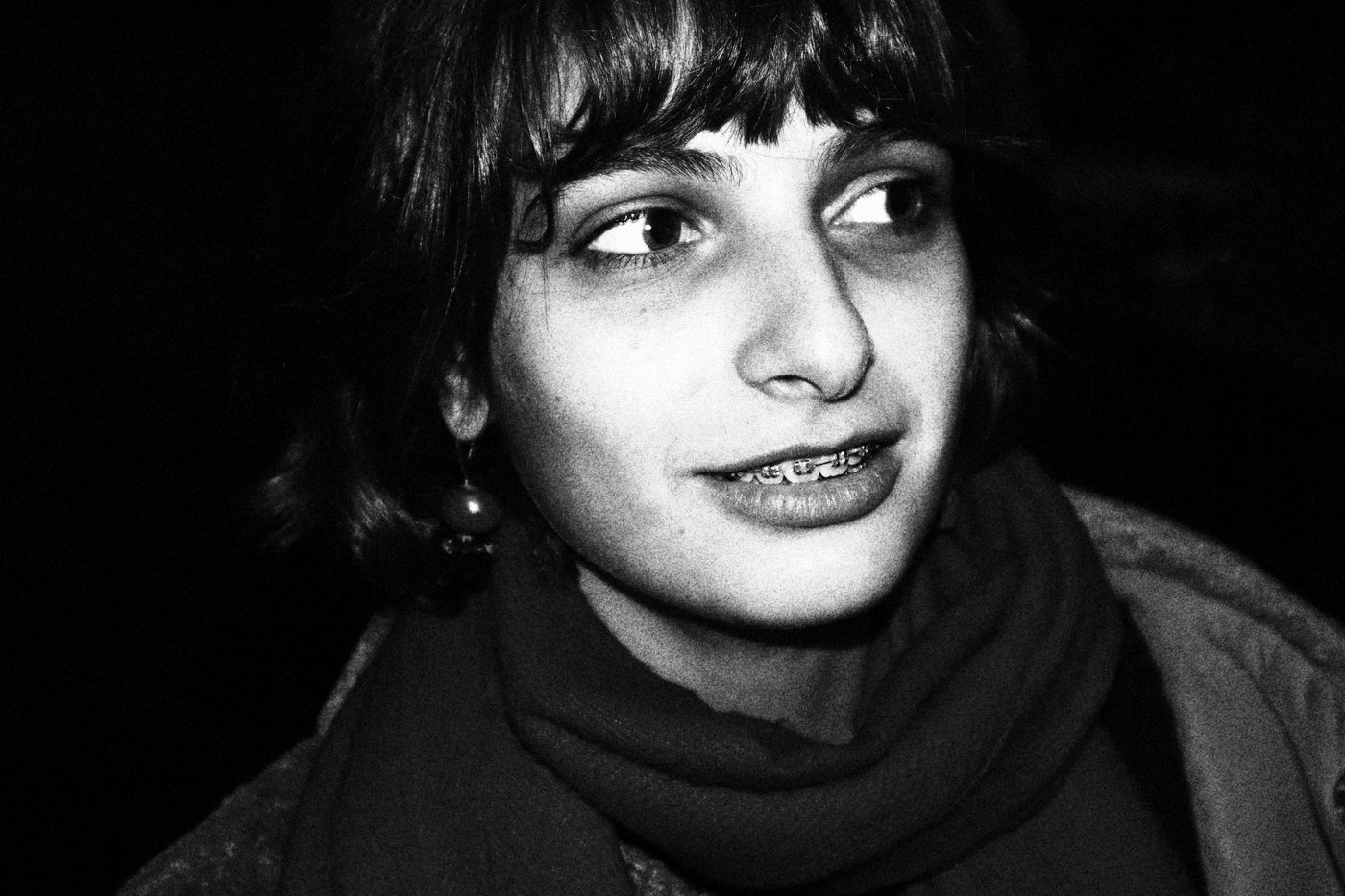 Teenager with braces