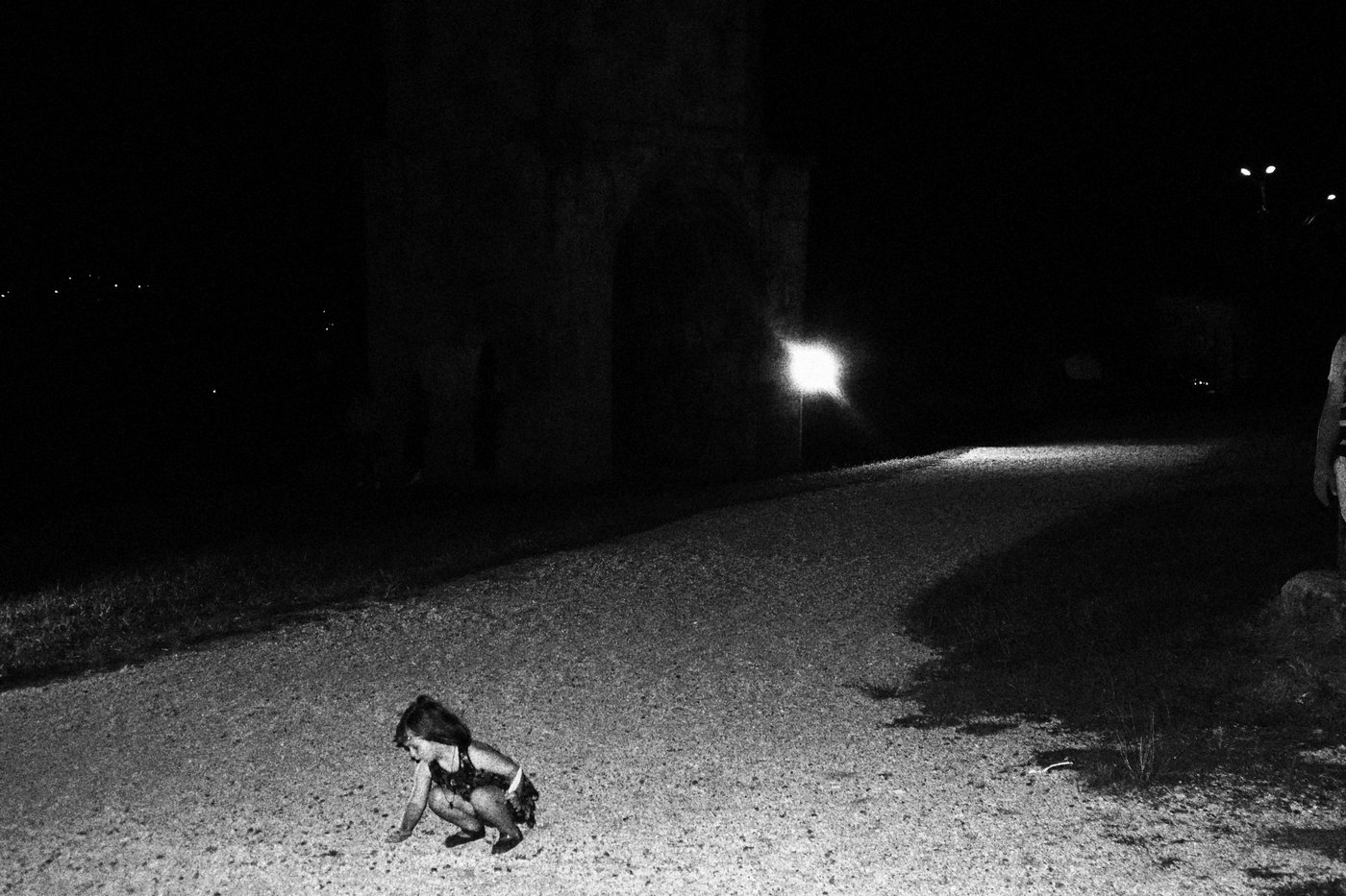 Girl outside church in Georgia 