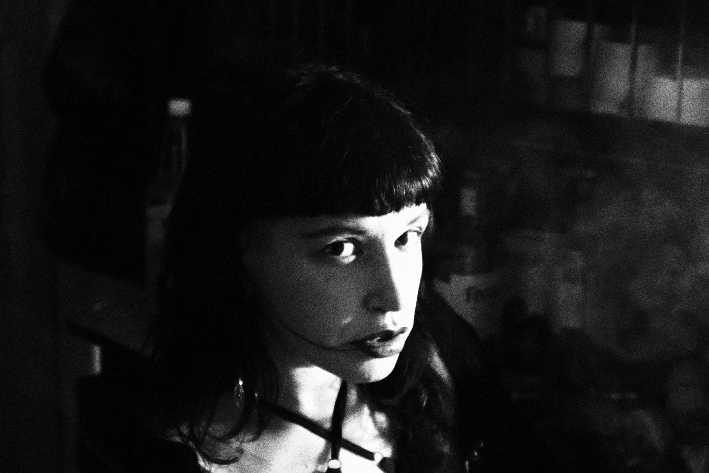 German woman looking into the camera