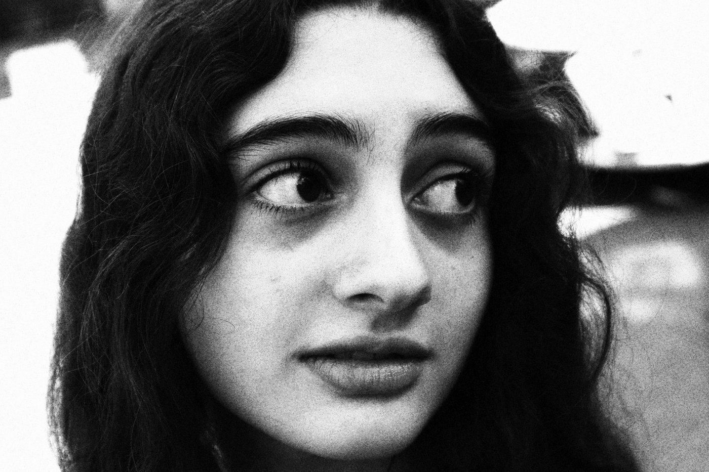 Young woman with black hair