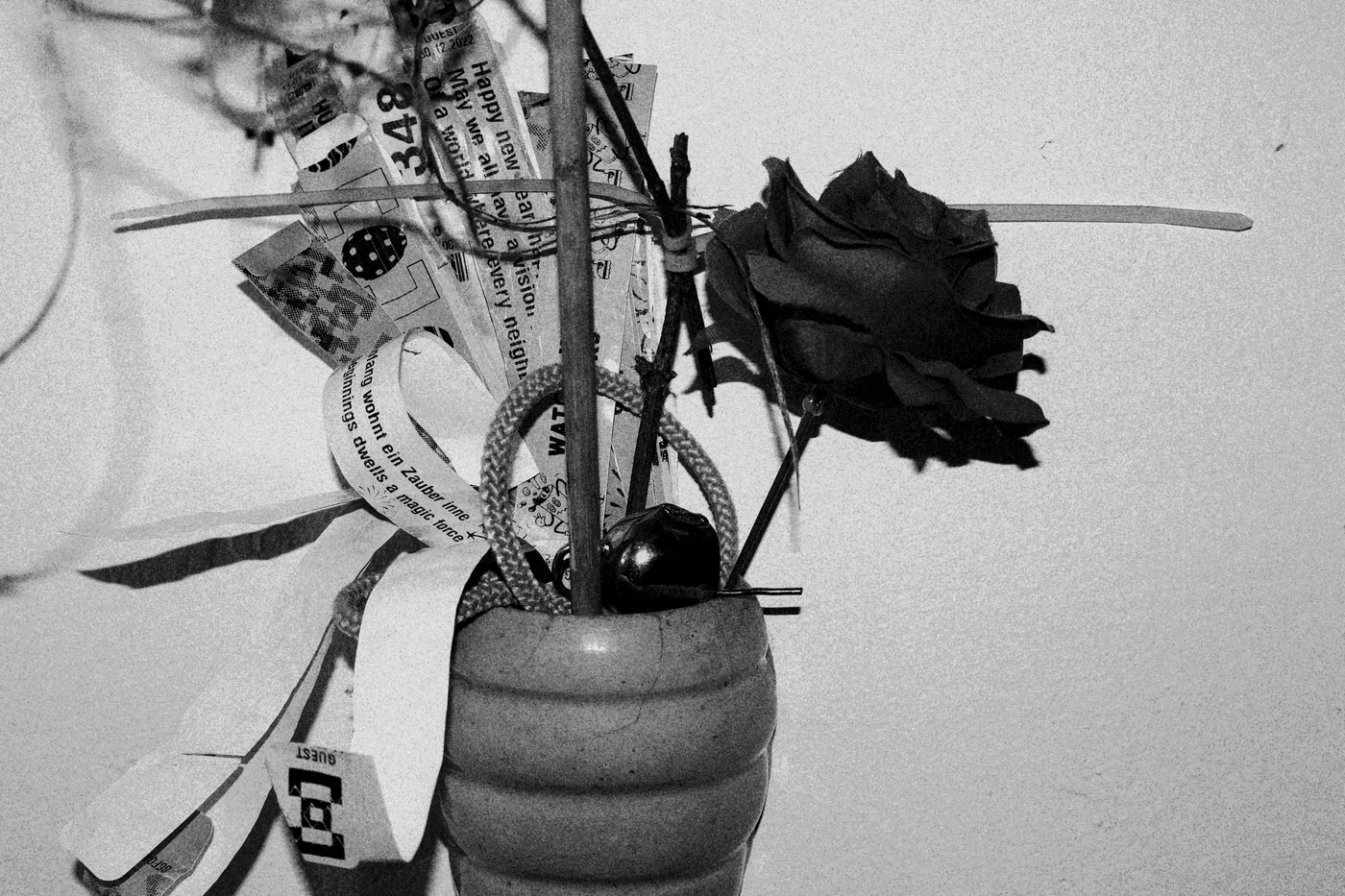 berghain wristbands in flowerpot