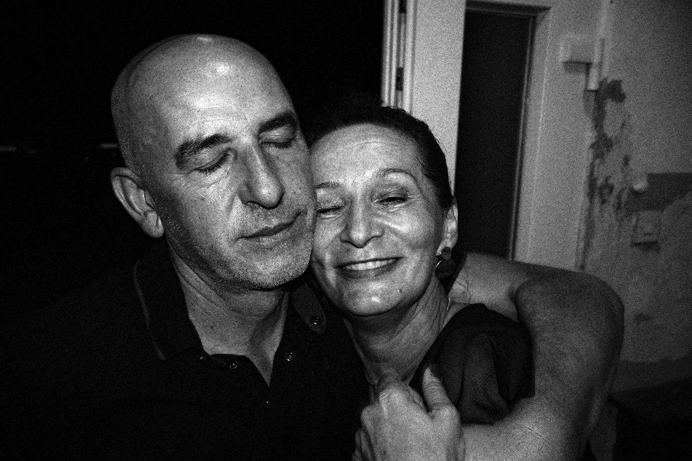 two people embracing