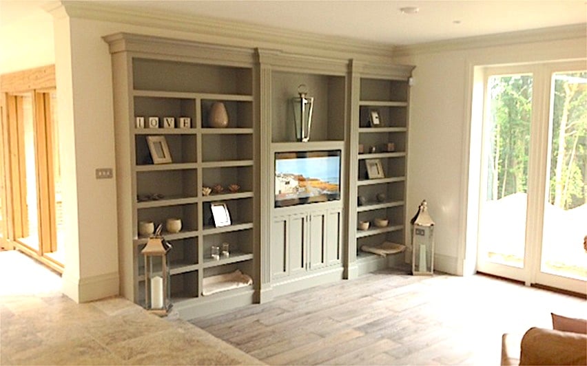 Built In TV Units Beautifully Made From Wood In Sussex