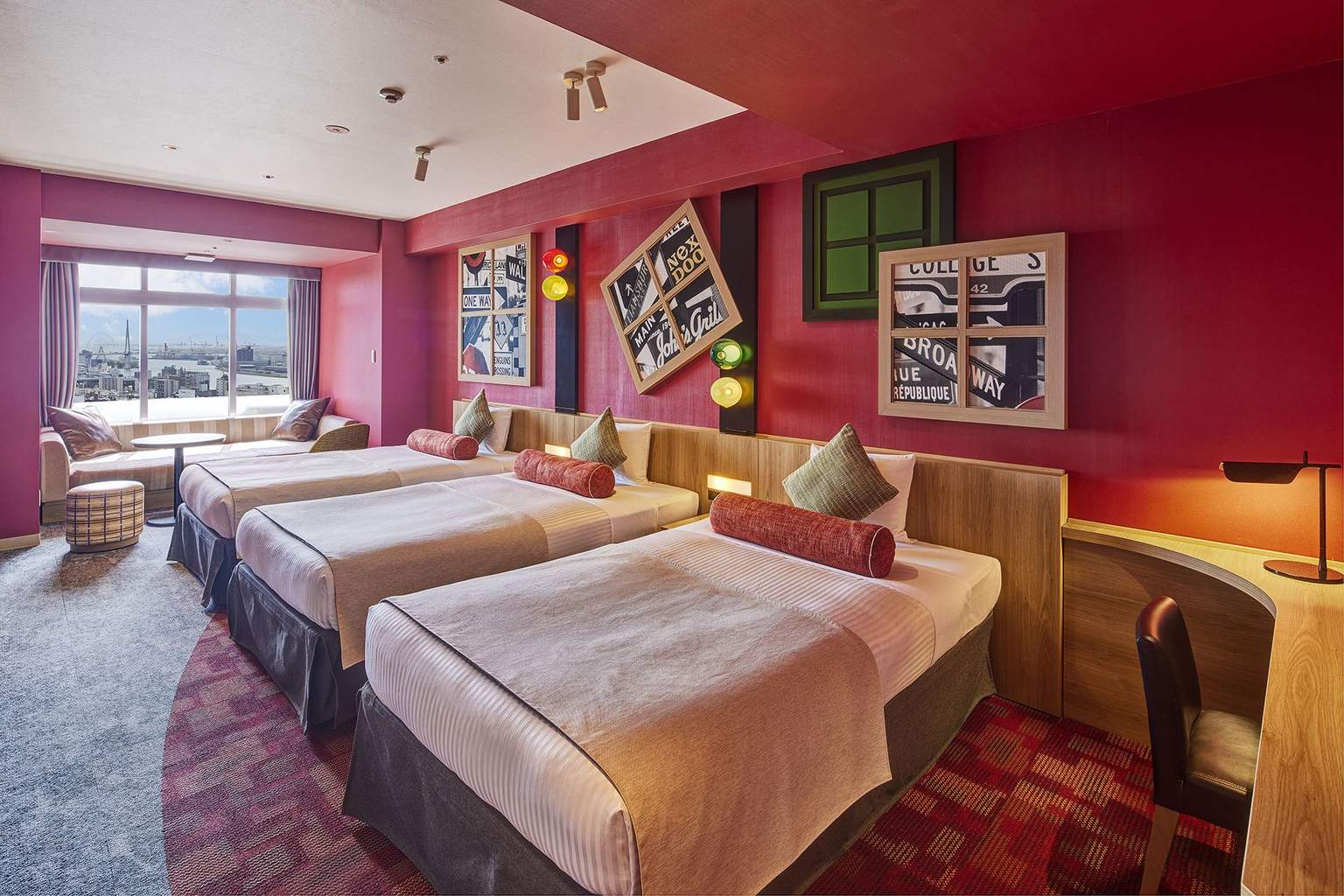 Magical stage triple room (Free co-sleeping for children up to Elementary school age)