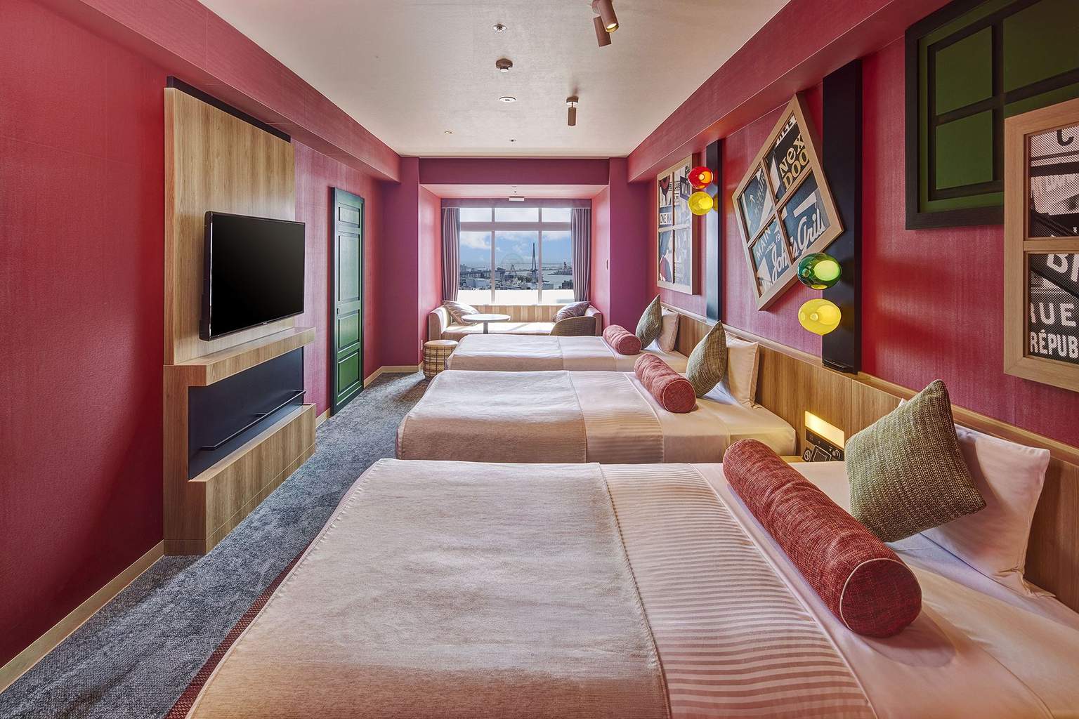 Magical stage triple room (Free co-sleeping for children up to Elementary school age)