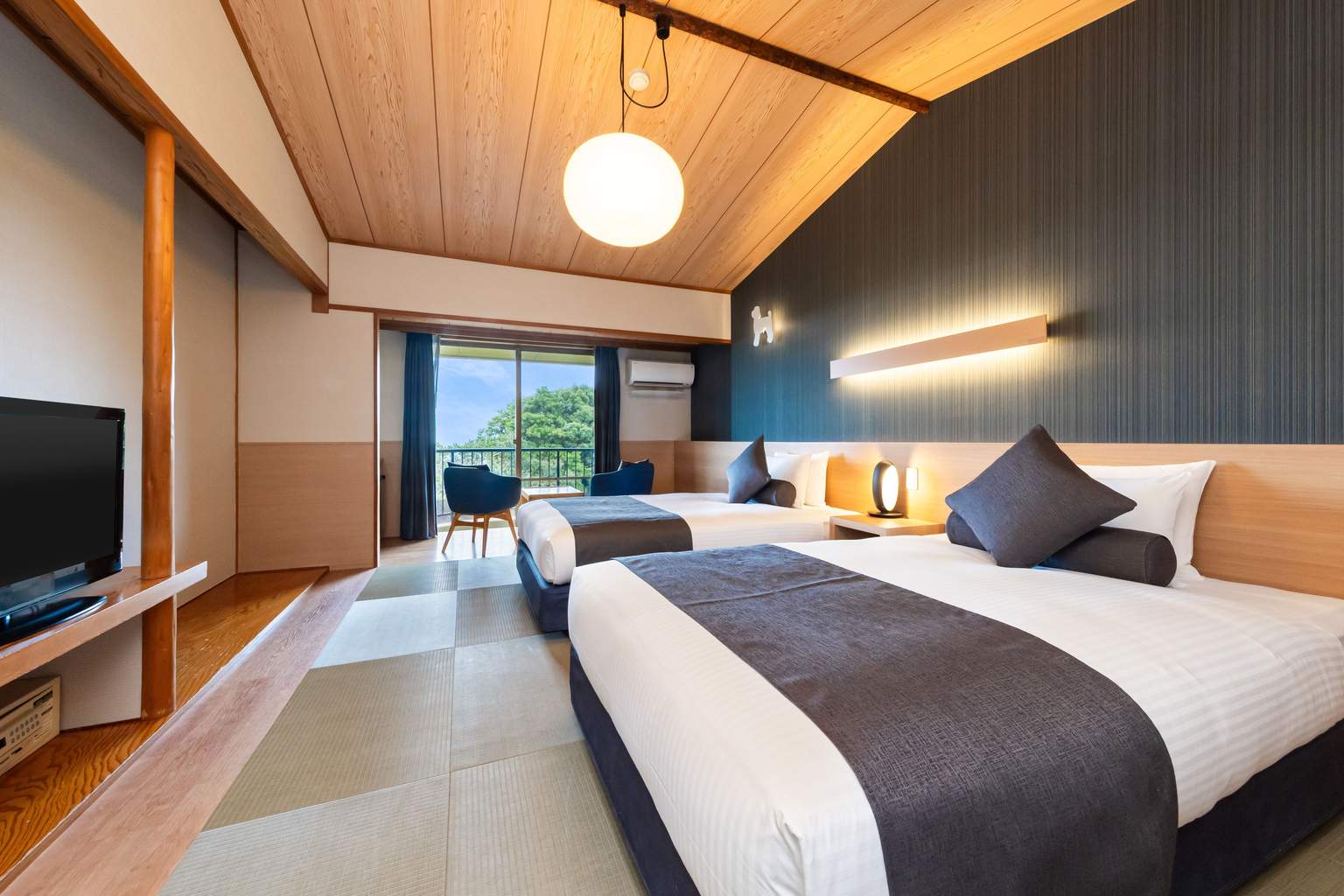 [Top Floor Ocean View] Japanese Modern Twin Room 1