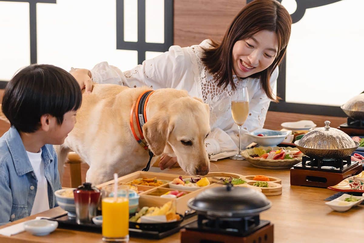 <p><span><strong>リードフック、愛犬用シート完備のレストランで愛犬と一緒に安心して食事が可能</strong></span></p>
