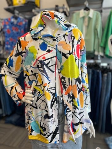 TRISHA TYLER CARDIGAN CAPUCHE IMPRIMÉ MULTI