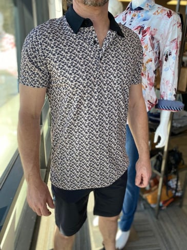 MARCO T-SHIRT POLO IMPRIMÉ HEXAGONE